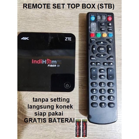 TANPA SETTING- Remote Remot Untuk TV Indi MNC PLAY Speedy TV Control USEE TV/TELKOM SPEEDY/ ZTE/ STB Gratis Baterai