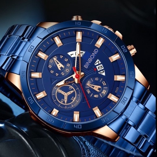 Jam Tangan BINBOND C15  jam tangan pria tahan air jam pria kekinian jam tangan import jam tangan pria rantai jam tangan pria tali kulit BISA BAYAR DI TEMPAT