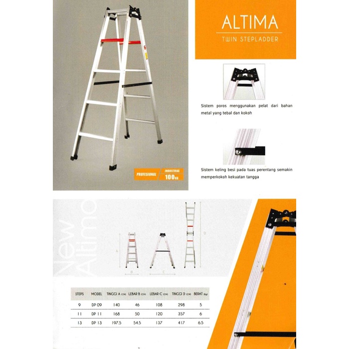 Tangga Aluminium Fortuna Altima DP-09 (1,5 meter)