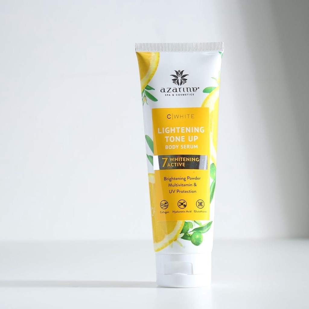 AZARINE C-White Lightening Tone Up Body Serum 100ml - UV Protection Whitening Active - Body Serum Az