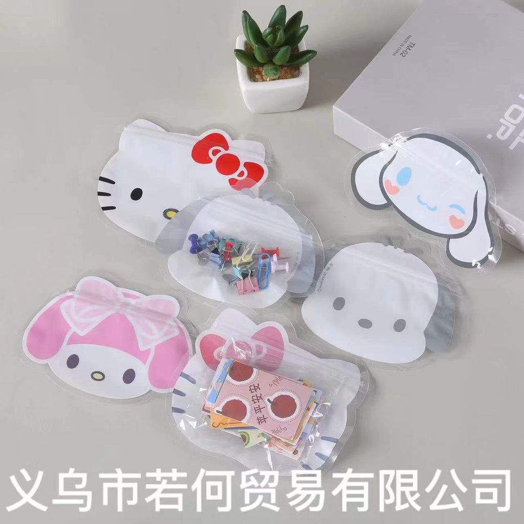 (5pC)PLASTIK ZIPPER ZIPLOK SANRIO/ PLASTIK KEMASAN KLIP KUROMI/CINAMOROLL/MELODY