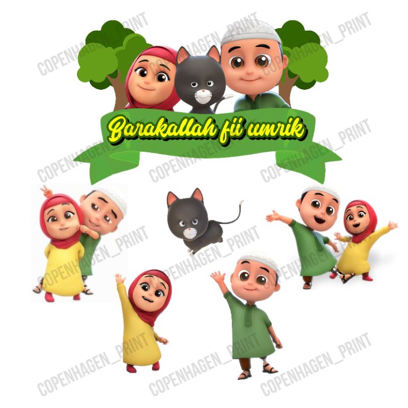 Topper Kertas NUSA RARA Kue Ulang Tahun / Birthday Cake / hiasan kue/ tusuk kue | bebas custom Tulis