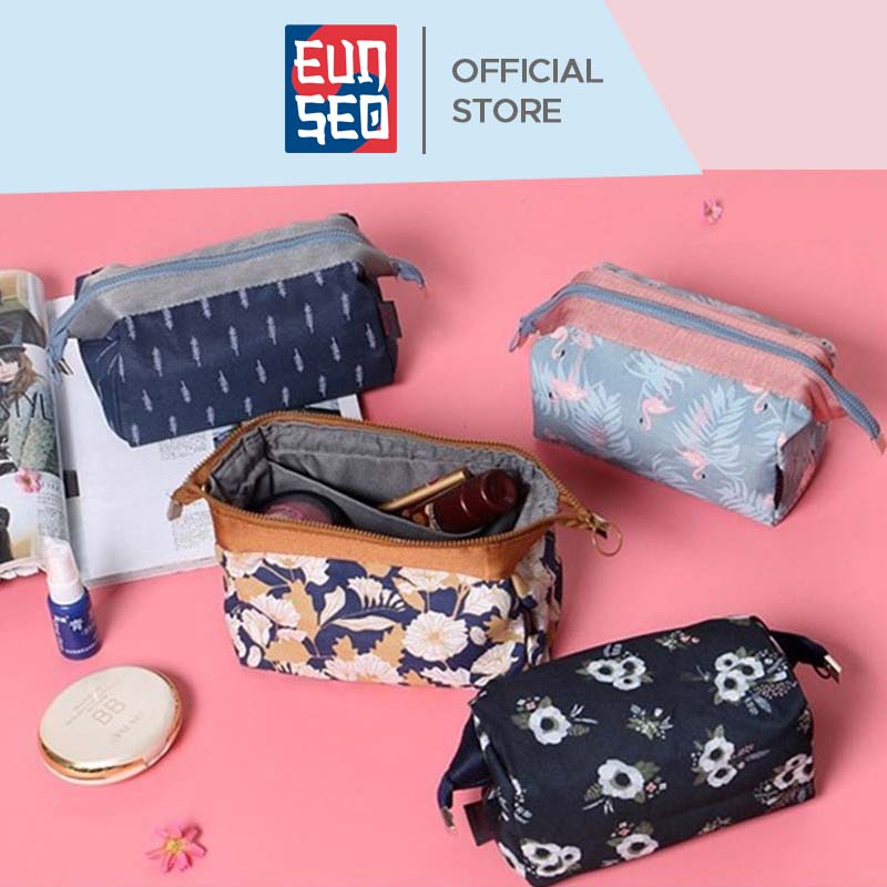 EUNSEO Pouch Kosmetik Tas Kosmetik Charming Water Resistant Cosmetic Cube Pouch Fashion Korea