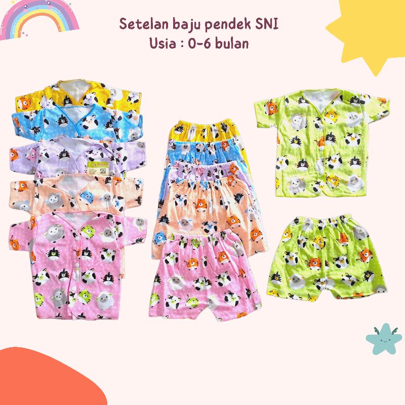 SETELAN BAJU PENDEK SNI BAYI NEWBORN