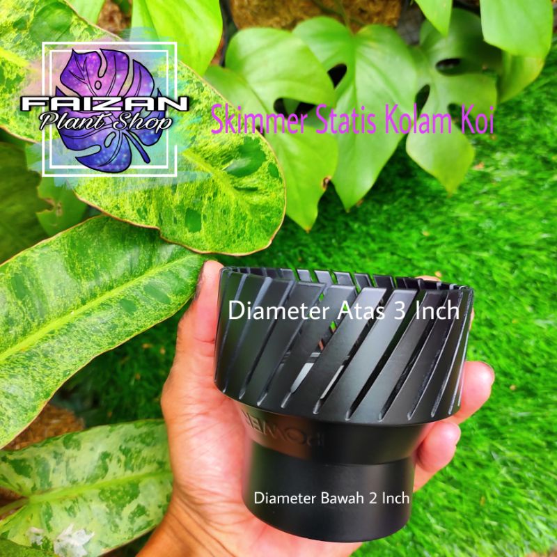 Jual skimmer kolam koi, skimmer statis 3inch ke 2 inch model samping