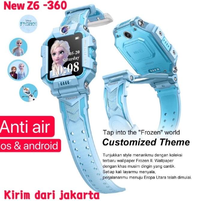 Z6 waterproof Kids Frozen 360 Derajat SmartWatch imoo anti air