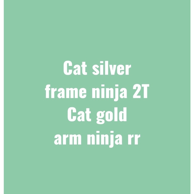 Cat silver frame ninja 2T dan cat gold arm ninja rr