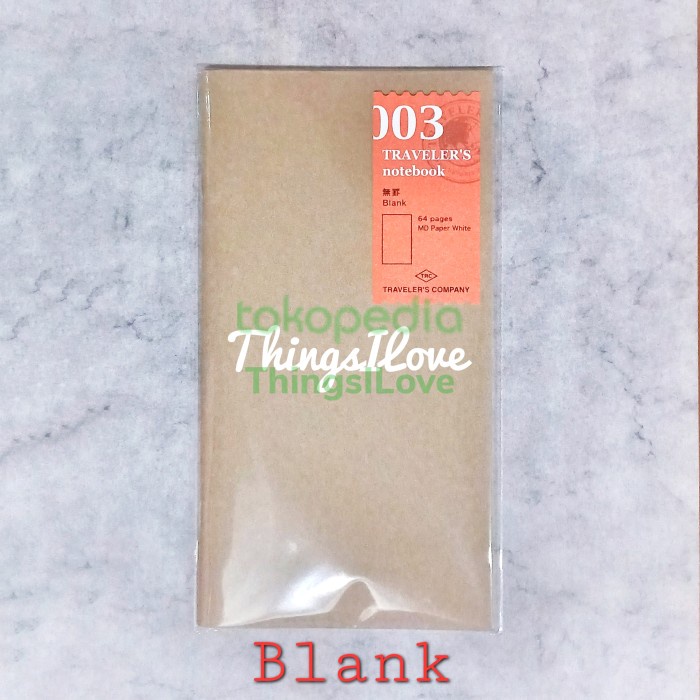 

Pad Midori Traveler'S Notebook Refill - 003 Blank - Authentic