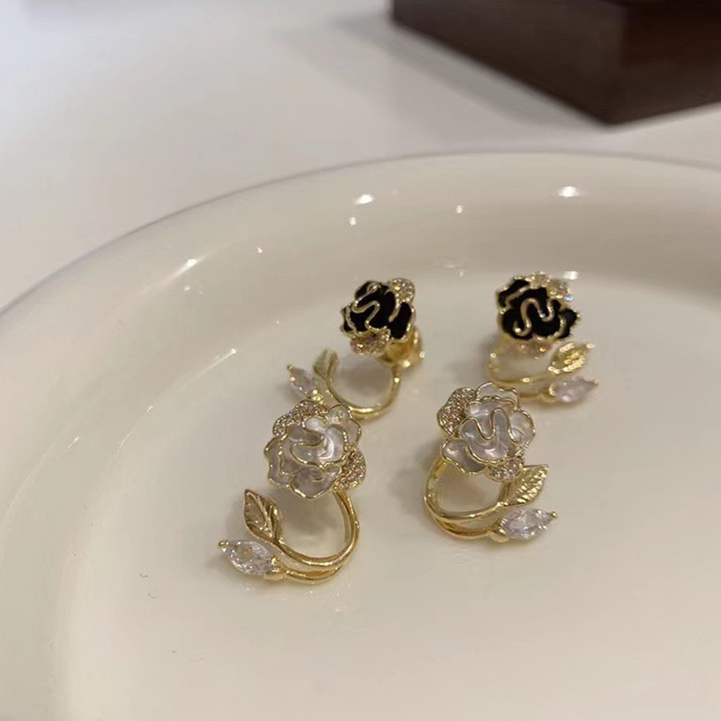 Anting Camellia Baru Fashion Anting Temperamen Serbaguna Fashion Perhiasan Permen