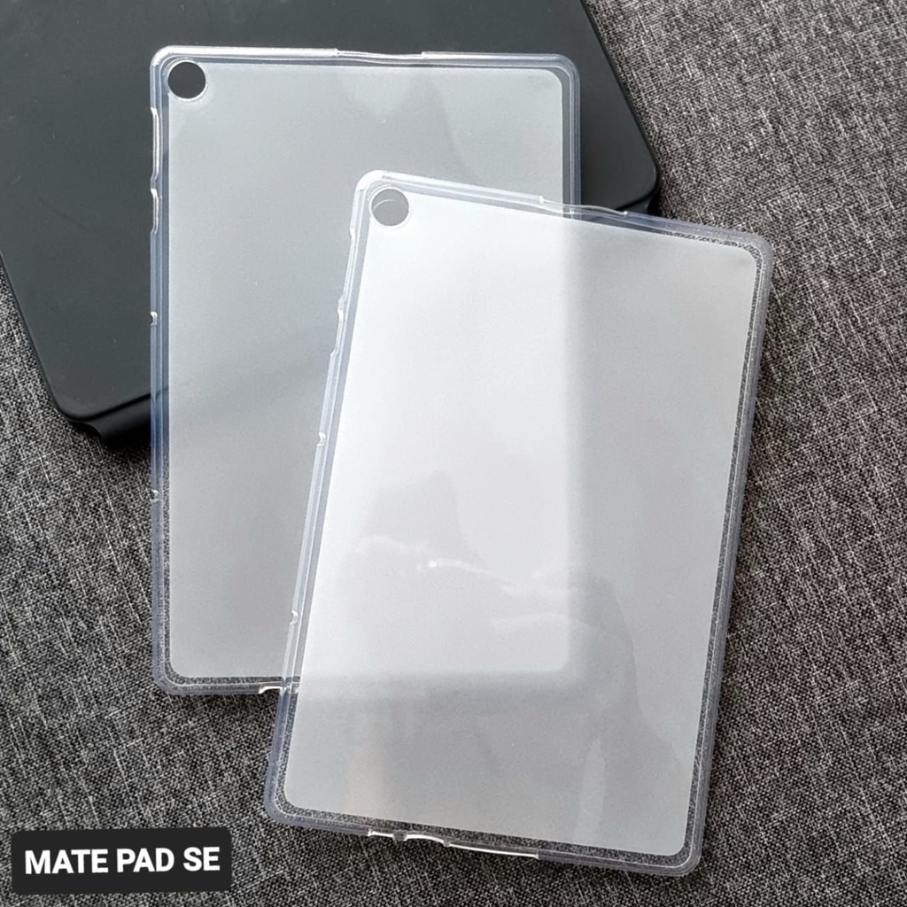 Softcase Transparent Frosted ( HUAWEI MATEPAD SE ) Soft Case Clear Bening Glossy Silikone-Silicone Silikon Anti Fall Bumper Air Bag KNOCK HD TPU KONDOM Casing Doff Hydrid Neo Karet Bagus Murah Laris Aneh 5G Transparan Tranparant PUTIH 2022 Baru MATE PAD