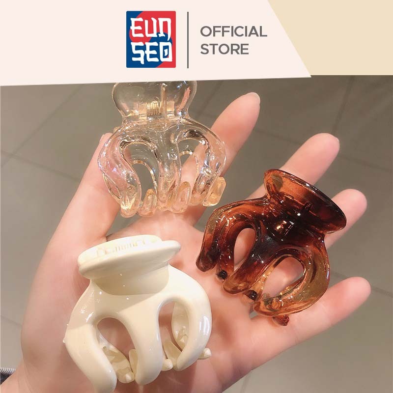 EUNSEO Jepit Rambut 6cm Model Bangkok Jumbo Cakar 5 Jepitan Rambut Pumpkin Interlock Hair Claw Clips Fashion Korea