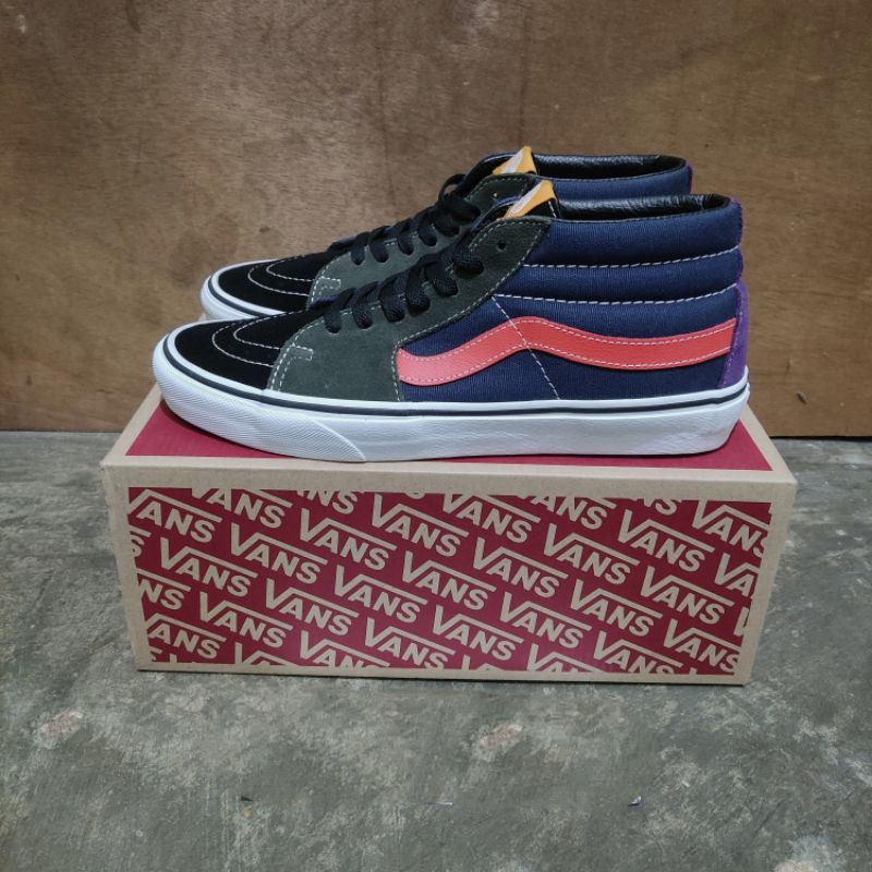 Vans Mix & Match Sk8-Mid Black / Multi 100% Original resmi store PT Navya
