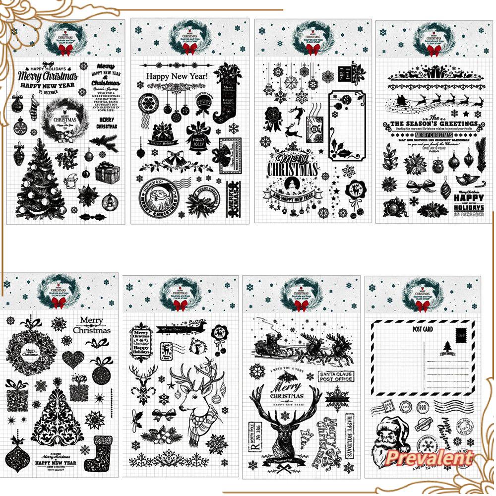 Preva Lembaran Stempel Transparan DIY Kerajinan Tangan Dekorasi Scrapbooking