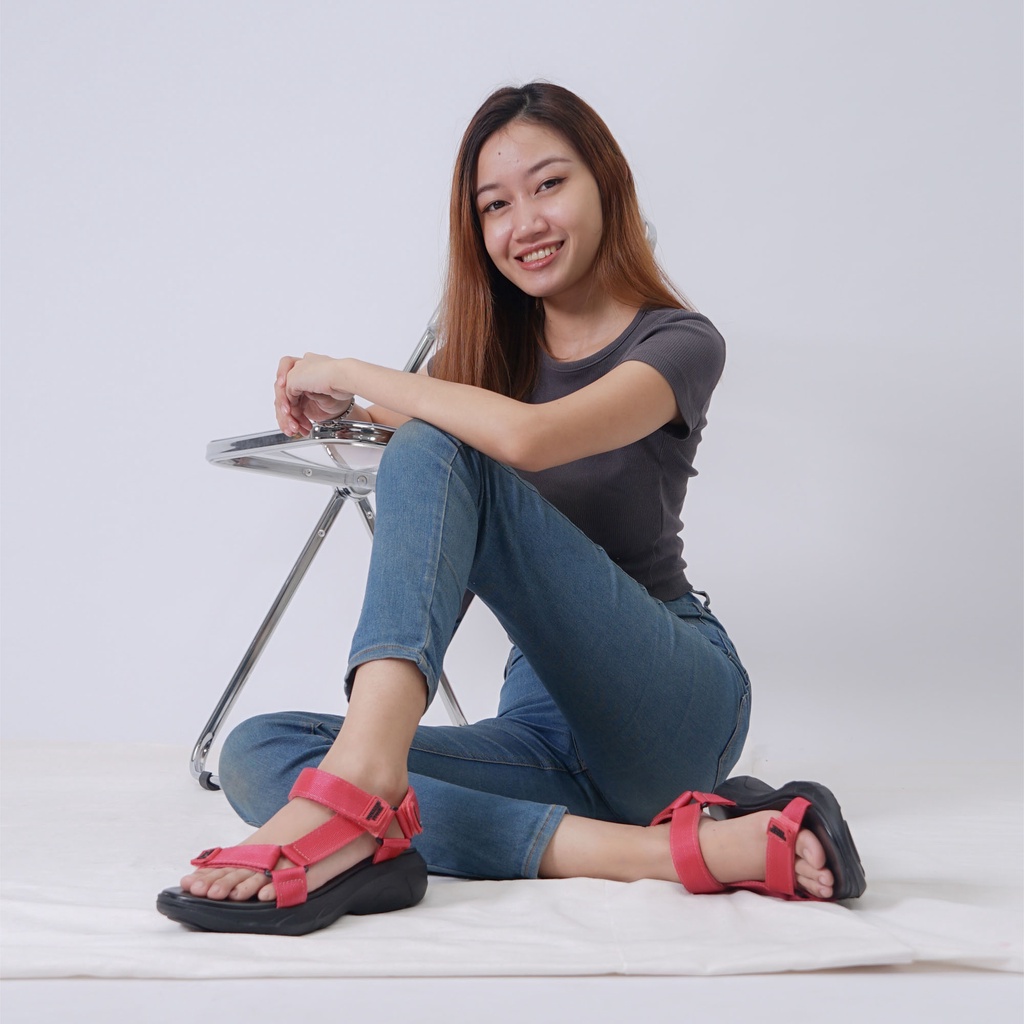 dunkenstock TEVVA Sandal casual wanita sendal cewek tali silang sendal empuk terbaru