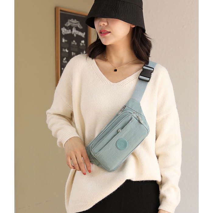 Tas Selempang Punggung Wanita Tas Pinggang Waistbag Wanita Waterproof Nylon NJ185