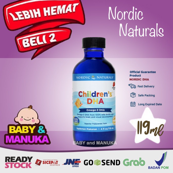 Nordic Children's DHA 119mL Original Nordics Natural BPOM