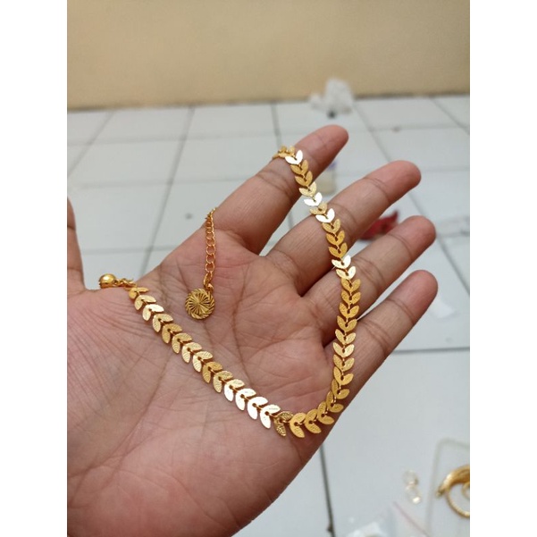 GELANG KAKI MODEL DAUN TERBARU UNTUK DEWASA