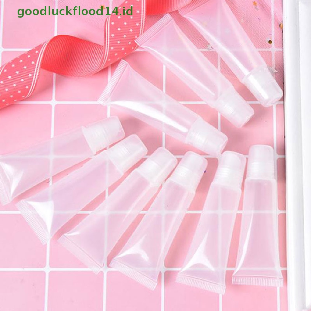 [GOOGFOUR] 10pcs Tabung Kosmetik Kosong Isi Ulang Baru Lip Gloss Balm Wadah Kosmetik Bening [TOP]