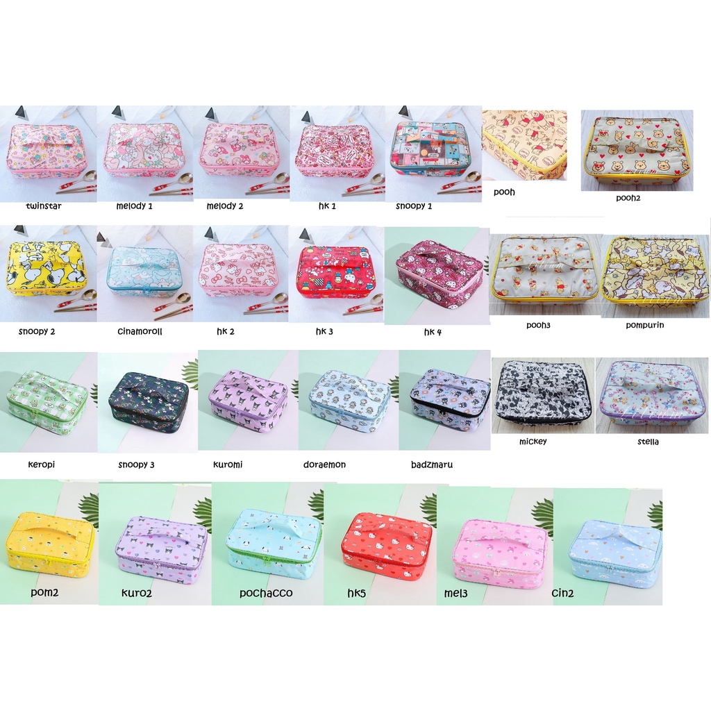 Tas bekal hello kitty sanrio lunch bag TB06 melody snoopy aluminium foil