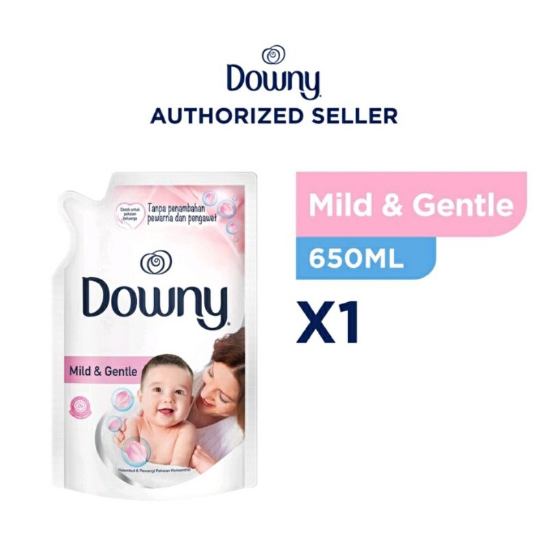 Downy Pelembut & Pewangi Pakaian Mild & Gentle for Baby Refill 650ml