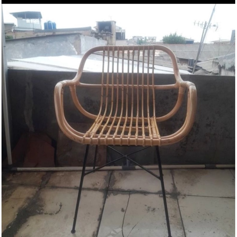 Kursi Rotan Reno Kursi Rotan Kaki Besi Kursi Kafe Rotan