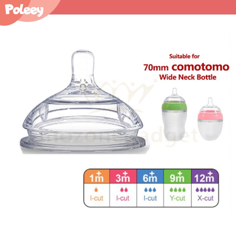 Dot Bayi Botol Susu Tempat Silikon Keselamatan Silicone Nipples Teat Puting Bayi Botol Leher Lebar Soft Pacifier Anti-bite