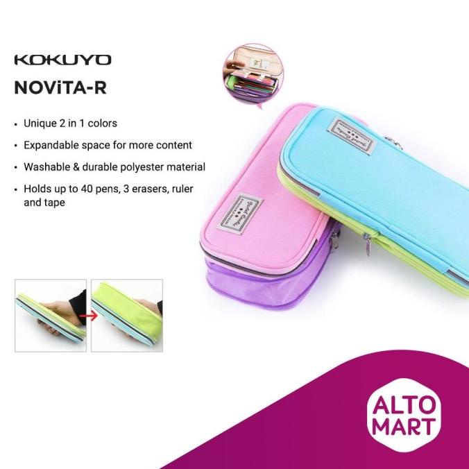 

KOKUYO Novita-R Expandable Pencil Case Pastel Cookie Tempat Pensil
