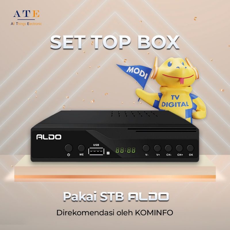 READY STOK PROMO STB ALDO DVBT-2 HD BIRU SET TOP BOX DVB T T2 TV DIGITAL Full ORI SNI Real COD Best 