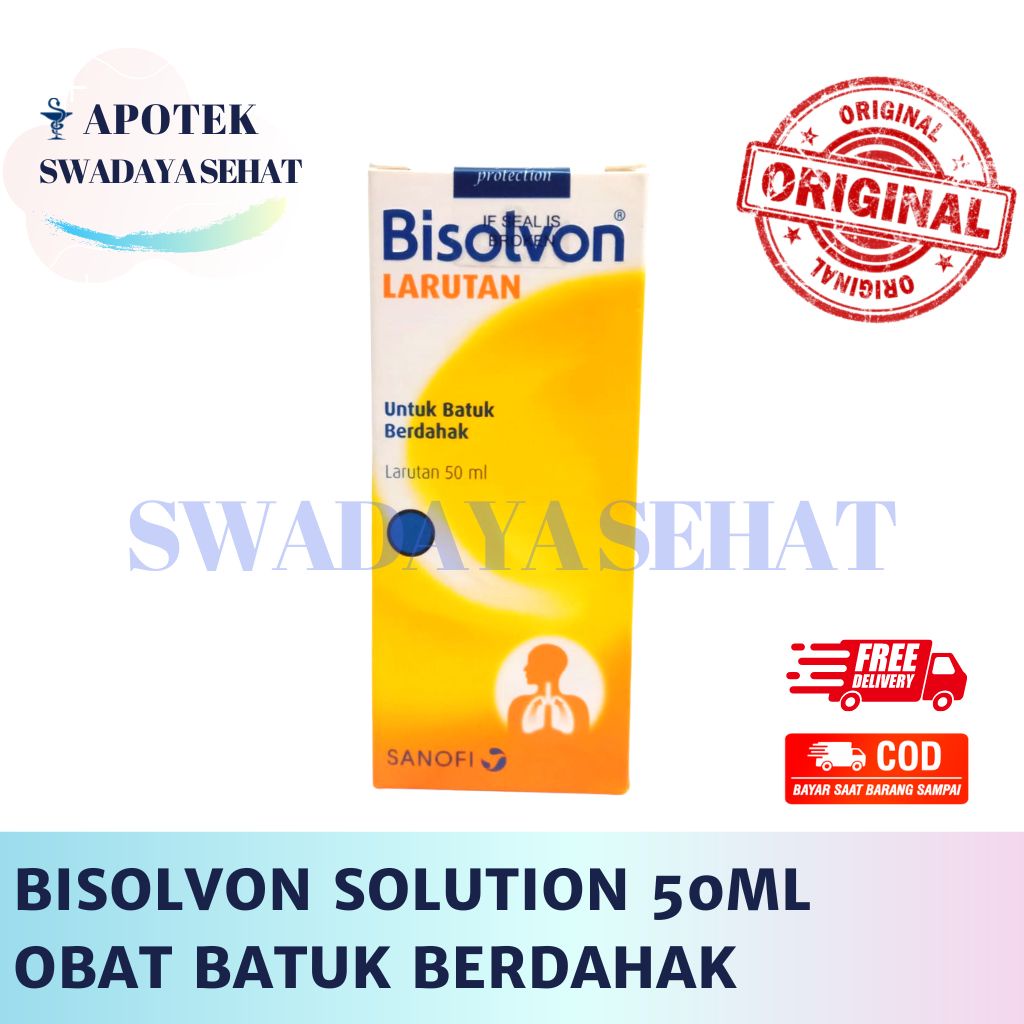 BISOLVON SOLUTION LARUTAN 50ML - KIDS SYRUP 60 ML - EXTRA 60ML - Obat Batuk Berdahak Anak Sirup Botol