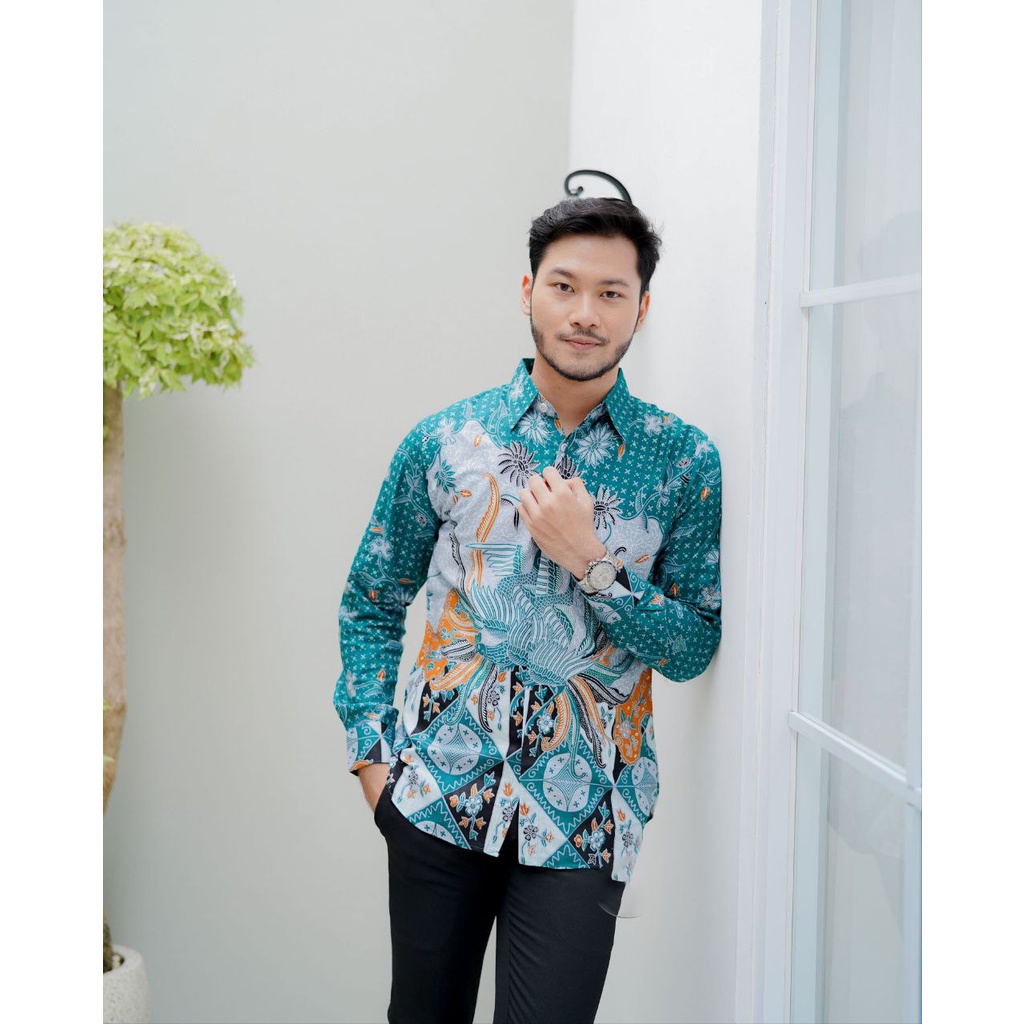 KEMEJA BATIK PRIA LENGAN PANJANG SIZE M L XL XXL