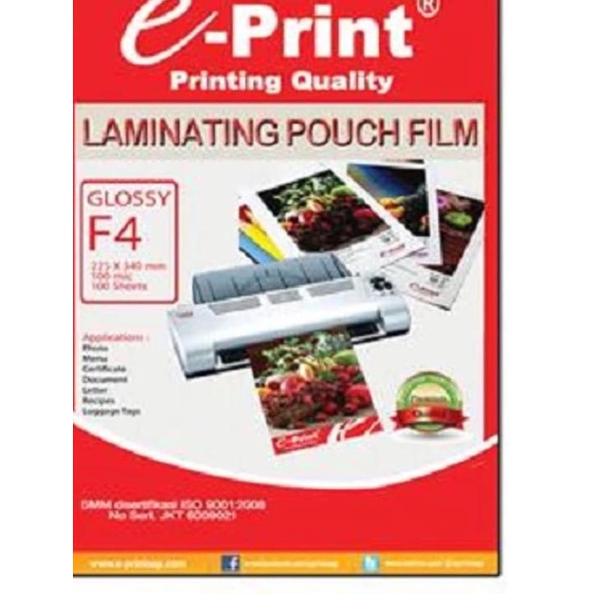

Terjangkau EPRINT LAMINATING POUCH F4 ✓