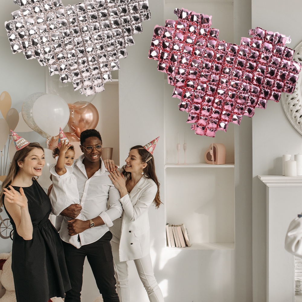 High Quality Valentine Day Balon Untuk Anak Dewasa Ulang Tahun Pernikahan Dekorasi Rumah Perlengkapan Pesta Rose Gold LOVE Shape Aluminium Foil Balloons