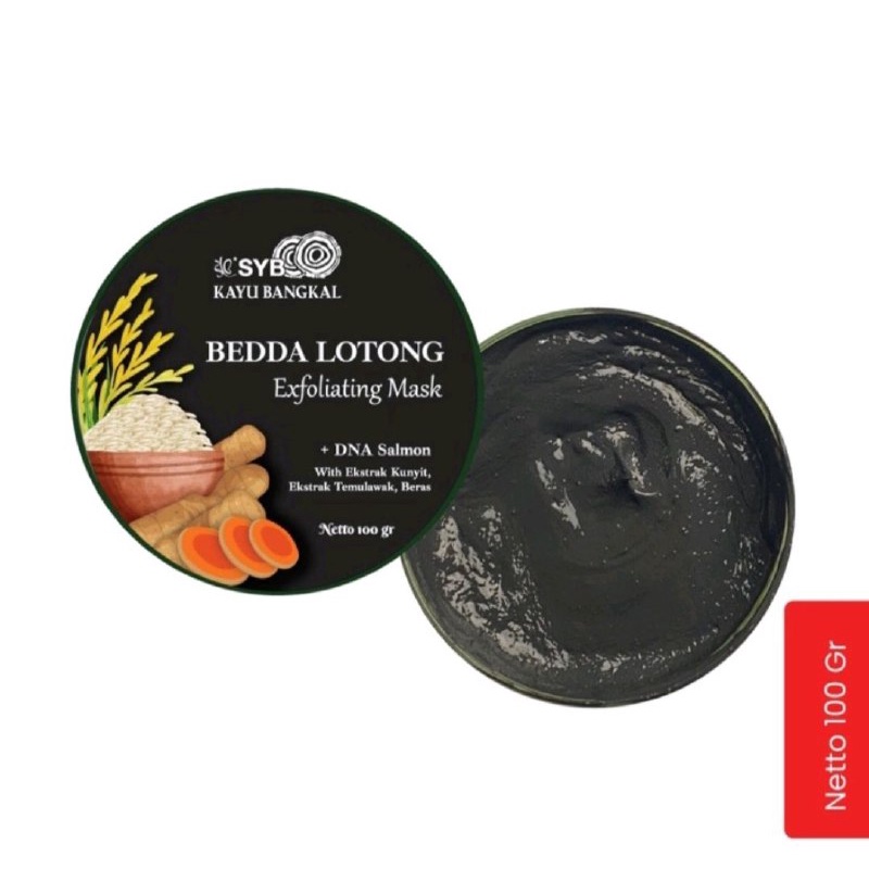 SYB KAYU BANGKAL BEDDA LOTONG EXFOLIATING MASK BODY SCRUB SCRUB WAJAH