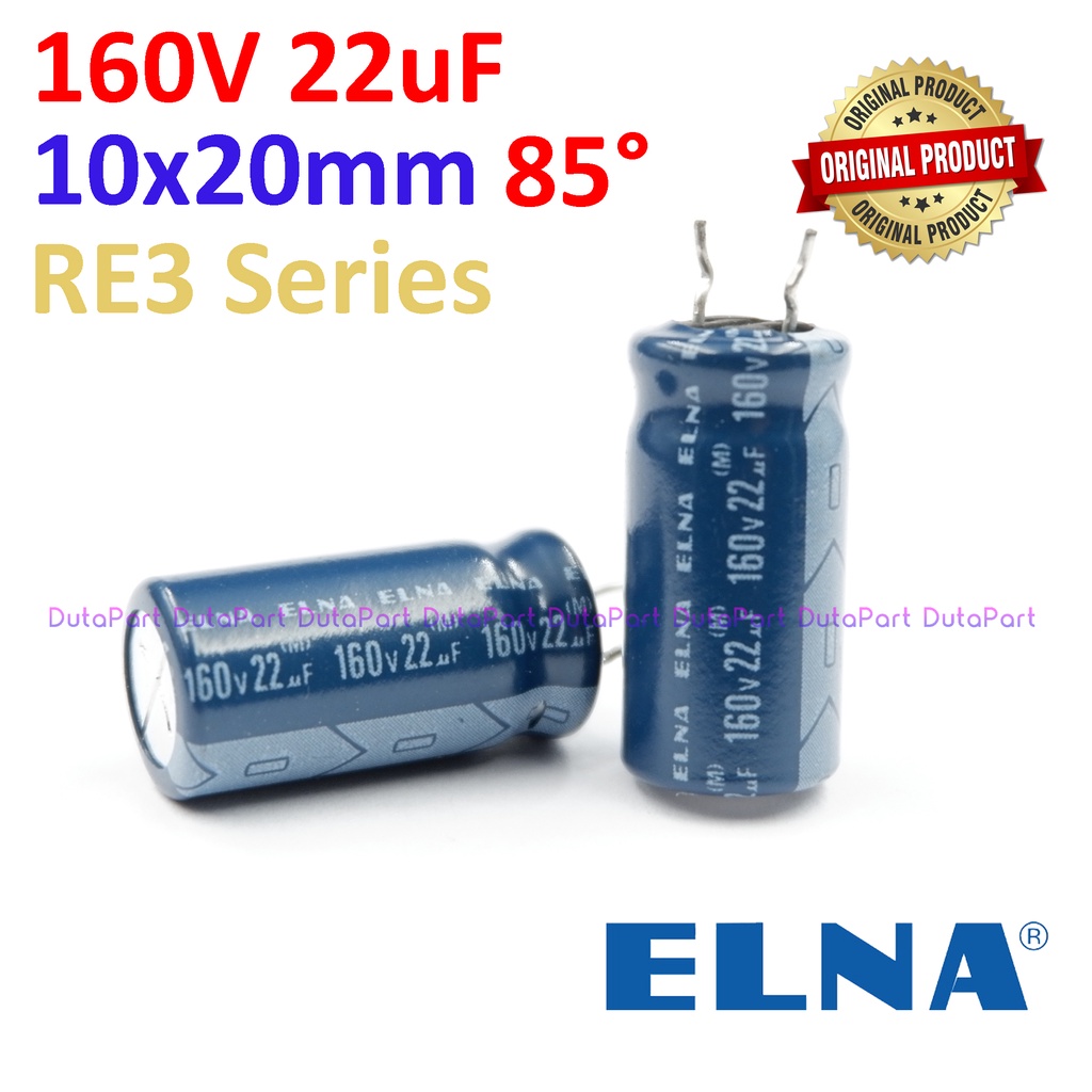 160V 22uF ORIGINAL ELNA RE3 Series Kapasitor Capasitor Elko Elco