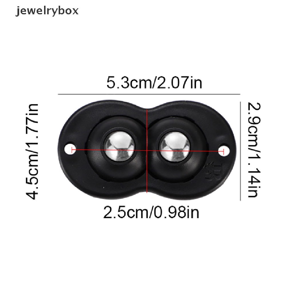 [jewelrybox] 1 /4Pcs Bebas Pukulan Self Adhesive Universal Ball Pulley Rumah Dapat Memindahkan Butik Bola Baja