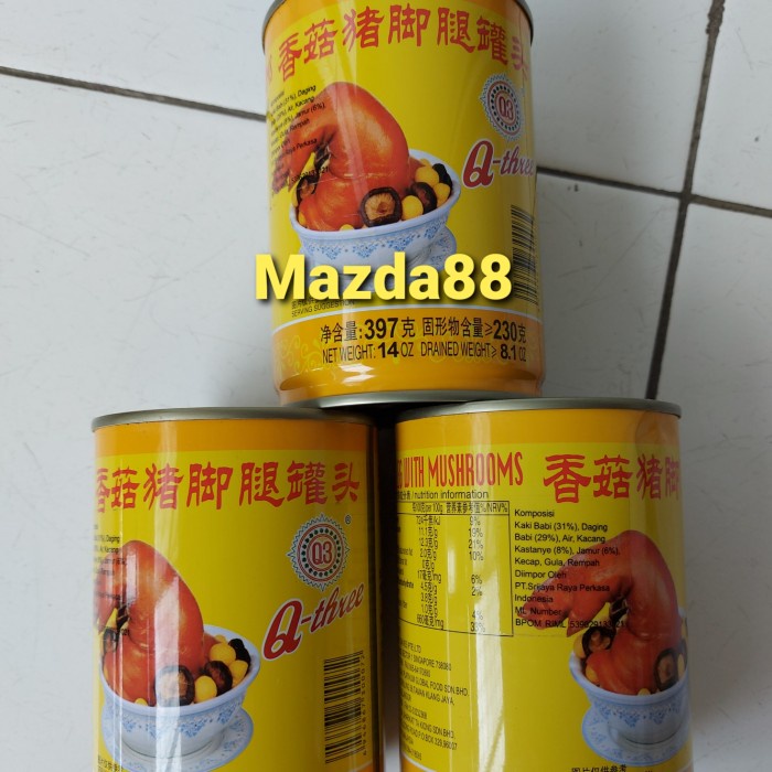 

Widyatmogrosir - Q3 Pork Leg With Mushroom/ Q3 Kaki Babi Kaleng Non Halal