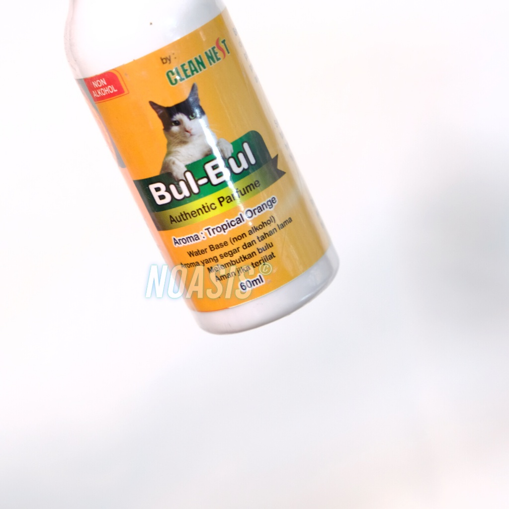 CLEAN NEST BUL BUL Parfum Bulu Kucing 60 ml Non Alkohol Dan Wangi Tahan Lama Anti Kutu