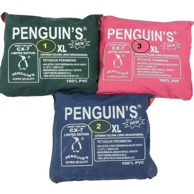 Jas Hujan Setelan Merek Penguin's/Penguin CX7/CX-7/CX 7 XL ORIGINAL