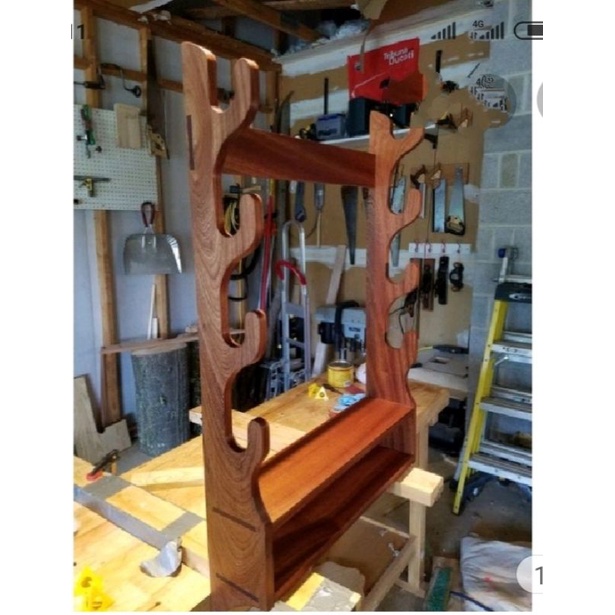 rak dinding penyimpanan senapan angin 4 susun