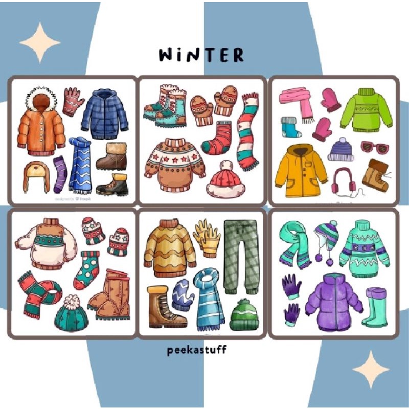 

[Peekastuff] 6 LEMBAR STICKER AESTHETIC RANDOM NON CUTTING