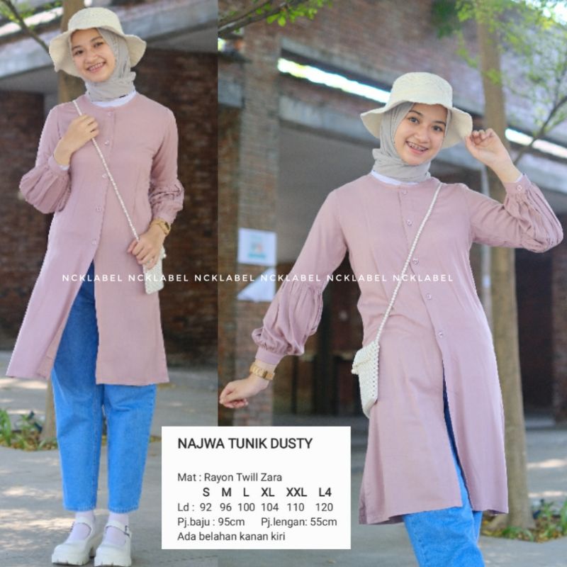 Dinar tunik by marsella Najwa tunic by NCK label Atasan kekinian