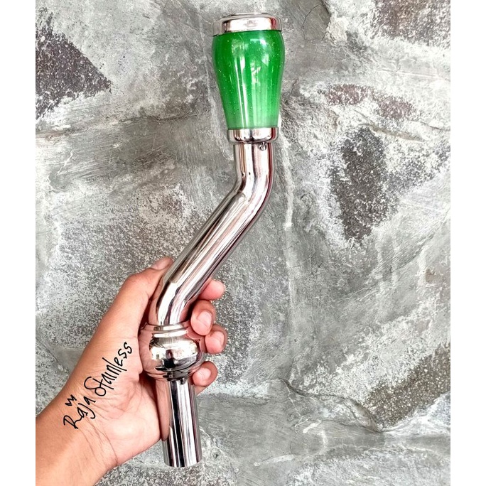 Tongkat persneling stainless mobil truk 23cm tuas gigi persneling stainless mobil truk