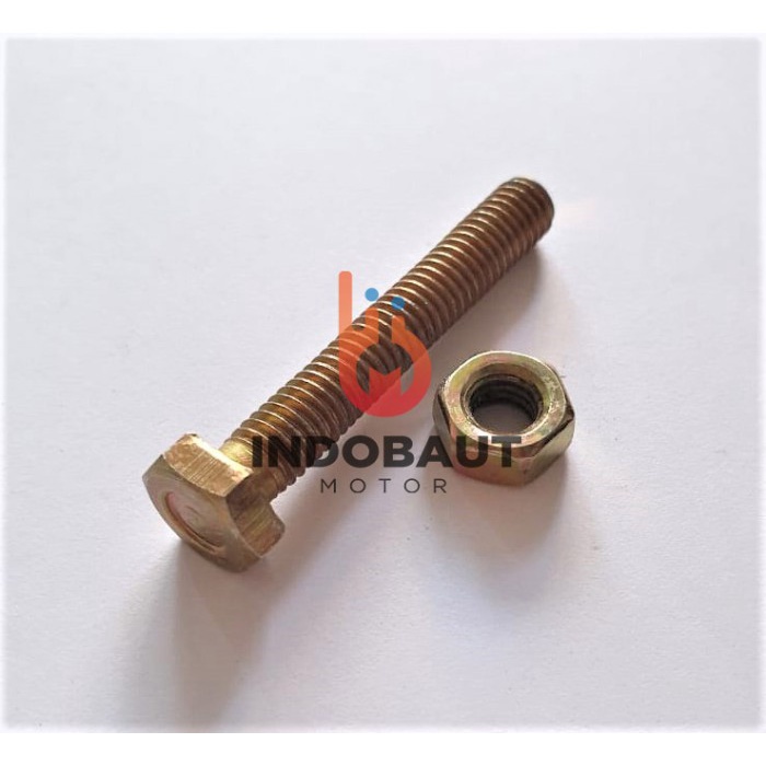 BMK Baut Mur Kuning 10x50 Kunci 14