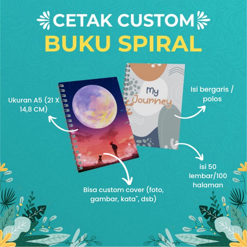 

Notebook Aesthetic~ custom buku Spiral, buku diary catatan