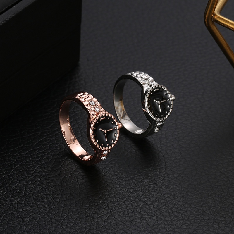 Ladies Cincin Pesta Elegan Fashion Perhiasan Wanita Indah Jam Tangan Berbentuk Jari Cincin Indah Hadiah