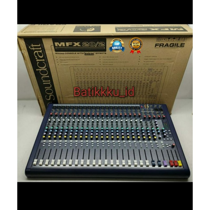 MIXER SOUNDCRAFT MFX20/2 MFX 20/2 20 CHANNEL WITH LEXICON EFFECT CUSTOM KARAOKE PRESET