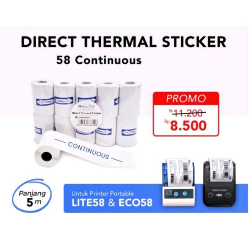 

direct thermal sticker label ukuran 58