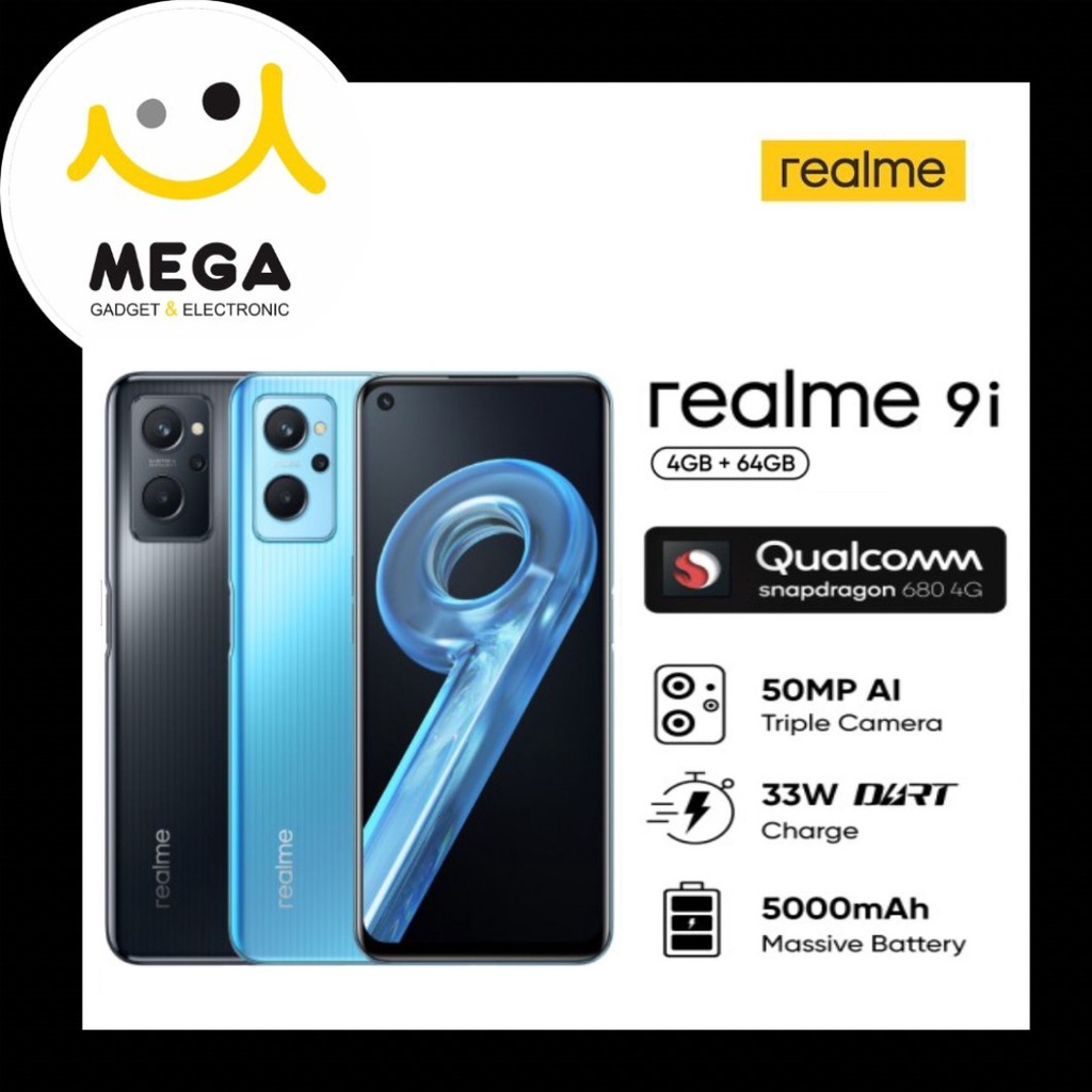 Realme 9i 4GB + 64GB Garansi Resmi Realme Indonesia