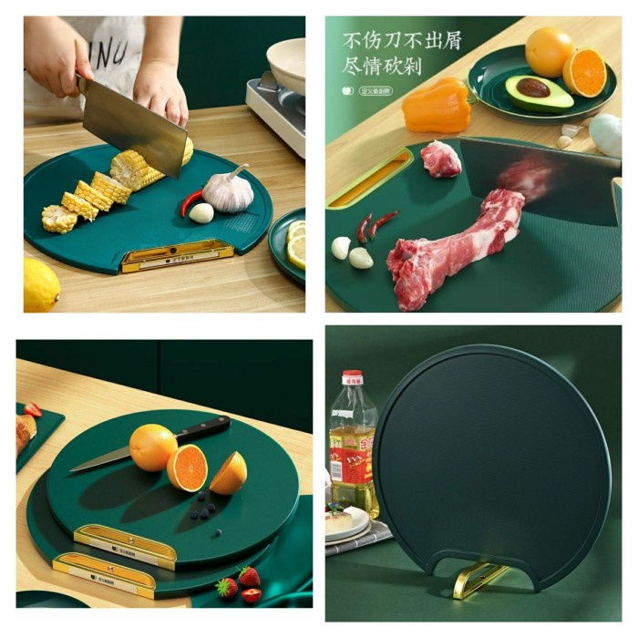 Talenan Anti Jamur Multifungsi Telenan Bulat 2in1 Cutting Board CUB01