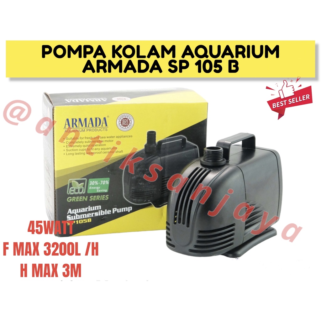 armada 105B power head pompa celup kolam ikan hias 105B 105 B Armada 105B SP-105B  Pompa Kolam Water